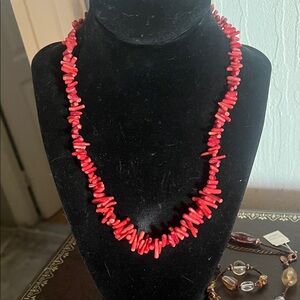 Vintage Red Branch Coral Necklace - Women’s Jewelry